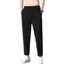 Pantalones Cortos Ligeramente Elásticos de Color Sólido para Hombre de Verano, Pantalones Casuales Finos Transpirables de Pierna Recta, Pantalones Juveniles de Seda de Hielo