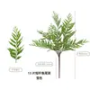 Promoção quente da Amazon planta verde simulação cor de neve folha persa Samambaia folha de samambaia planta samambaia folha samambaia atacado parede com grama flor artificial
