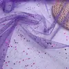 Brocado de una sola línea hexagonal piezas grandes y pequeñas malla lentejuelas hexagonales brillo ropa infantil vestido de escenario hecho a mano DIY tela decorativa