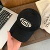 Gorra de béisbol con letras rojas de Corea del Sur para mujer, primavera y verano, parte superior profunda, cara grande, pequeña y suave para hombre