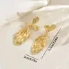Novos Brincos Femininos Geométricos Estilo Europeu e Americano Nicho Folha Metal Galvanoplastia Design Brincos Versáteis Venda Quente Transfronteiriça