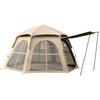 Tienda Hexagonal Automática de Apertura Rápida para Acampar al Aire Libre con Puerta Doble y Ventanas de Piso a Techo de Cuatro Lados, Tienda de Jardín de Lujo que se Abre en un Segundo