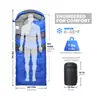 Saco de Dormir Transfronteiriço para Acampamento e Viagem, Saco de Dormir de Outono e Inverno, Resistente à Água e ao Frio, Saco de Dormir para Descanso ao Ar Livre em Acampamentos, Modelo Feito Sob Medida de Fábrica