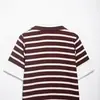 Comercio Exterior Transfronterizo 2026 Primavera Nuevo Estilo Europeo y Americano Moda Femenina Casual Rayas Patchwork Cuello Polo Top 5029