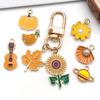 Mezcla de 20 gotas de aceite de hojas de flores amarillas, accesorios de joyería de aleación, pulseras, pendientes, llaveros, colgantes.