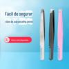 Venda quente clipe de sobrancelha de aço inoxidável com pente de dupla finalidade diagonal pinça de dedilhado para usar cílios postiços beleza maquiagem gadgets