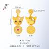 Collar Pixiu de la Suerte con Diamantes de Oro Arena del Mismo Estilo de Pu Zuo Wei Xue Cuentas de Transferencia Nuevo Estilo Chino Estilo Nacional Cadena Clavícula para Mujer