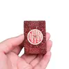 Rosewood Lightning Incrustado Montaña Fantasma Dorso de Carta Tallado Cinabrio Baike Colgante Colgante Doble Cara No Bueno Tarjeta Pedido Madera Tallada