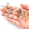 Accesorios de aleación DIY serpiente rodeando espada antigua daga colgante pulsera llavero collar pendientes colgante M104