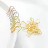 Ganchos para Orejas en Forma de U con Textura, Chapados en Cobre Dorado, de Fuerte Retención de Color, Accesorios para Pendientes Hechos a Mano DIY