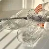 Prato de Frutas de Vidro, Luxo Leve, High-End, para Uso Doméstico, Mesa de Centro da Sala de Estar, Sensação de Alta Classe, Cesta Exquisita de Cristal para Exibir Doces e Lanches
