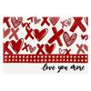 Mantel Individual de Corazón con Estampado de Rosa para el Día de San Valentín Corazón Amor Lino Mantel de Mesa Transfronterizo Hogar Cocina Aislamiento Tapete Posavasos