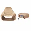 Sofá de Ratán del Sudeste Asiático para Exteriores, Silla de Ratán Creativa para Patio, Silla de Ocio Simple para Habitación Modelo de Hotel, Muebles para Villa