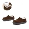 Botas de Nieve de Cuero Genuino para Mujer 2025 Invierno Nuevos Zapatos de Algodón con Suela Plana Forrados de Felpa Zapatos Peludos Versátiles Casuales Botas Cálidas para Mujer