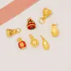 Retenção de Cor Forte Pingente Lanterna Carimbo de Peixe Koi Banhado a Ouro Pingente Cabeça de Tigre para Sapato Pulseira de Contas Feita à Mão DIY Acessório de Joia