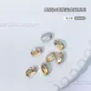 Alta qualidade K9 cristal champanhe fundo pontiagudo diamante flash em forma de unha arte diamante cristal açúcar pombo ovo unha arte jóias lote inteiro
