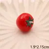 Simulação tridimensional tomate tomate feito à mão caseiro DIY joia brincos de resina chaveiro pingente pingente material