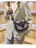 Bolso Retro tipo Silla de Montar para Mujer 2026 Nuevo Moda Estampado Bolso Cruzado Popular Estilo de Alta Gama Bolso de Hombro con Correa Ancha