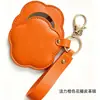 Nuevo espejo de maquillaje de piel sintética con diseño floral, espejo giratorio, espejo pequeño de piel, espejo de bolsillo de llavero de viaje portátil