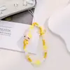 Pulsera de Cuentas de Hello Kitty Linda de Dibujos Animados Adecuada para Fundas de Teléfono Móvil, Correa Versátil de Celebridad de Internet para Mujer Estilo Corto