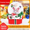 Natal resina bola de cristal artesanato vidro bola de floco de neve lantejoulas luminosas férias resina de mesa decoração fábrica atacado