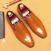Zapatos de Cuero de Estilo Británico Business Casual para Hombre, Piel de Vaca Genuina de Primera Capa, Charol, Zapatos Formales Slip-On Brillantes, Venta al por Mayor, Venta Caliente Transfronteriza