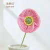 Amapola de Hilo Tejida a Mano Flor Artificial Accesorio para Fotografía Decoración de Escritorio Regalo de Vacaciones Adorno Creativo