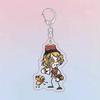 A quinta personalidade cabeça pequena engraçada fofa engraçada desenho animado mercenário prisioneiro chaveiro alto valor de cor bolsa pequeno pingente