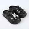 Novos sapatos de buraco ins verão das mulheres desgaste ao ar livre urso violento boneca altura aumentando antiderrapante chinelos de praia sapatos de plataforma atacado
