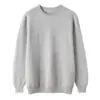 Nuevo Suéter de Cachemira Base de Lana Tejido de Punto Moda Casual para Hombre Panal Redondo Holgado Engrosado
