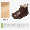 Zapatos Minimalistas|Botas de Cuero Snafe para Niña Modelo Nuevo Otoño 2026 Zapatos para Bebé y Niño Pequeño de Suela Suave y Ajuste Amplio