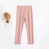 Pantalones de Niña para Primavera y Otoño Color Caramelo Lijado Cálidos Leggings Infantiles 95% Algodón Para Usar por Dentro y por Fuera Pantalones para Niños