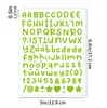 Pegatinas de letras en inglés de 0.5 pulgadas, tamaño pequeño, para decorar tarjetas de felicitación, materiales de scrapbooking y pegatinas de letras para álbumes de recortes