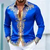 Nueva camisa de moda para hombre con estampado 3D, diseño casual de botones de manga larga, top estampado de moda, disponible para venta al por mayor a partir de una pieza