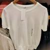 Suéter de punto de cuello redondo y manga corta para mujer japonesa, mezcla de algodón modal, combinable, primavera/verano 25, novedad 474983