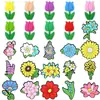 Amazon Flor de Dibujos Animados Goma Suave de PVC Decoración para Zapatos DIY Accesorios para Zapatos Croc Hebilla de Zapato Accesorios de Adorno de Flor de Colores para Zapatos