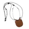 Bolso Cuadrado de Cuero Mini Collar Joyería para Mujer Sentido del Diseño Colgante Exquisito Usar Apilado Usar Cadena Versátil Nuevo Estilo