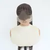 Nova peruca para cosplay 13x4 front lace semi-feita à mão, cabelo longo liso de cor mista com linha do cabelo de repartição livre