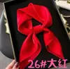 Diadema Elegante Sencilla para Mujer con Decoración para Camisa Bufanda Profesional Color Sólido Satén de Seda Artificial Gasa Bufanda Cuadrada de 70cm