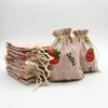 Bolsa de Algodão Estampada Bolsa de Tecido com Cordão de Algodão e Linho Bolsa Embalagem Repelente de Mosquitos Armazenamento de Presentes de Joias Bolsa Pequena Estilo Pastoral