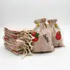 Nova bolsa de algodão franzida sachê repelente de mosquitos bolsa de armazenamento franzida algodão e linho pequena bolsa de pano bolsa de embalagem para joias pronta entrega