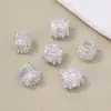 Cuentas de Barril de Circonita Chapadas en Oro de 18 Quilates Cuentas de la Fortuna Cuentas Espaciadoras de Hamburguesa Collar Pulsera Colgante DIY Joyería Pequeña Venta al por Mayor