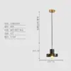 Luminária pendente de balcão de bar designer minimalista nórdico com design de mármore, luminária moderna simples e de luxo leve para sala de jantar e cabeceira