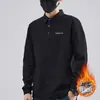 Camisa Polo para Hombre Otoño/Invierno 2026 con Cuello de Solapa, Corte Holgado, Manga Larga, Forro Polar, Nuevo Bordado, Top Casual de Negocios