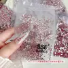 Acessórios de Nail Art Rosa com Strass Grandes em Formato de Leque, Pedras Soltas Ss3 Ss4 Strass com Fundo Plano, Kit Deslumbrante de Material para Unhas Vestível DIY