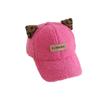 Sombrero de Niños Estilo Coreano Otoño e Invierno Gorra de Béisbol Cuernos de Diablo Dibujos Animados Polar Forro Polar Guardería Gorra de Béisbol para Bebé Exportación