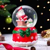 Adorno de bola de nieve giratoria de Santa Claus en trineo transfronterizo Regalo de Navidad dropshipping