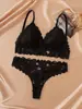 Novo Conjunto de Renda Estilo Francês para Mulheres, Push-Up, Fecho nas Costas, Lingerie Camisola Sexy Plus Size Conjunto de Duas Peças para Exportação