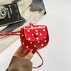 2026 Nova Bolsa Mini Sela Estampada de Bolinhas Fofa Estilo Pai-Filho Bolsa Transversal Bolsa Porta-Moedas para Batom