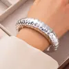 Pulsera Abierta Textura CCB Electrochapado Transfronterizo Pulsera Personalizada Estilo Frío Ins Pulsera de Moda Tendencia Diseño Genial Joyería de Mano